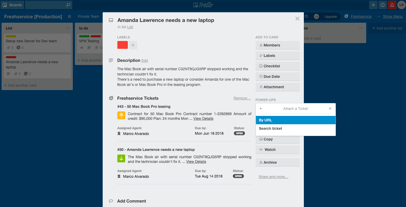 A Freshservice and Trello power-up to insert and create support tickets ...