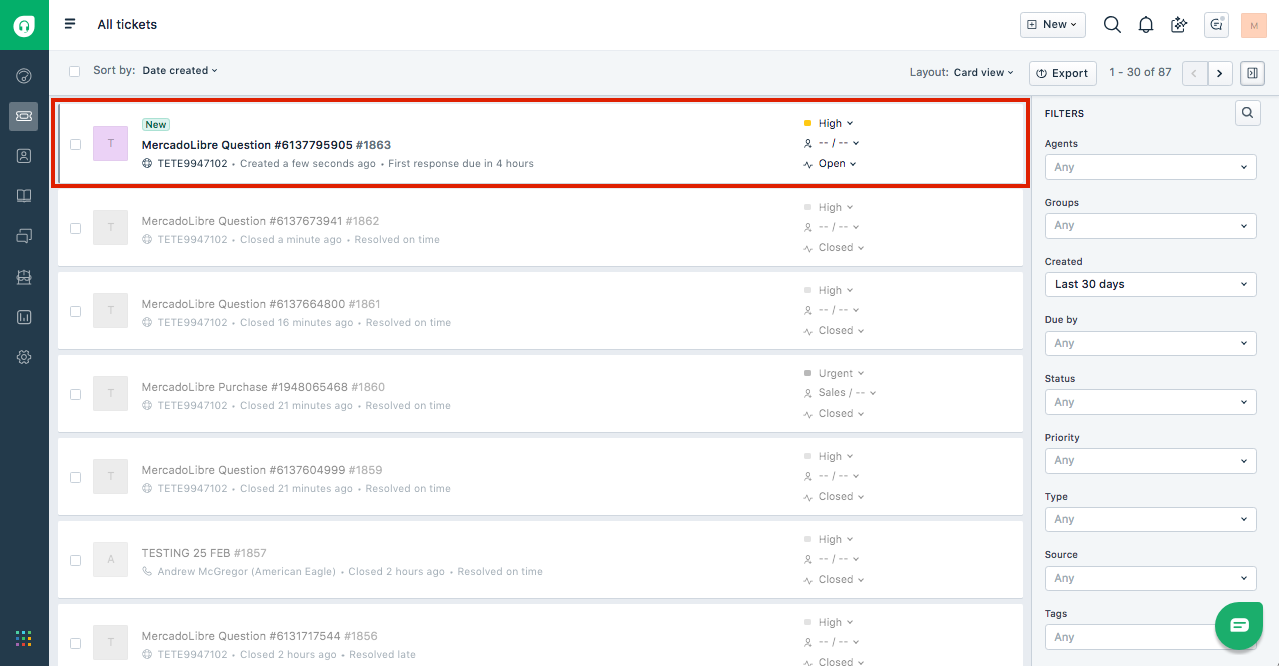 freshdesk mercadolibre