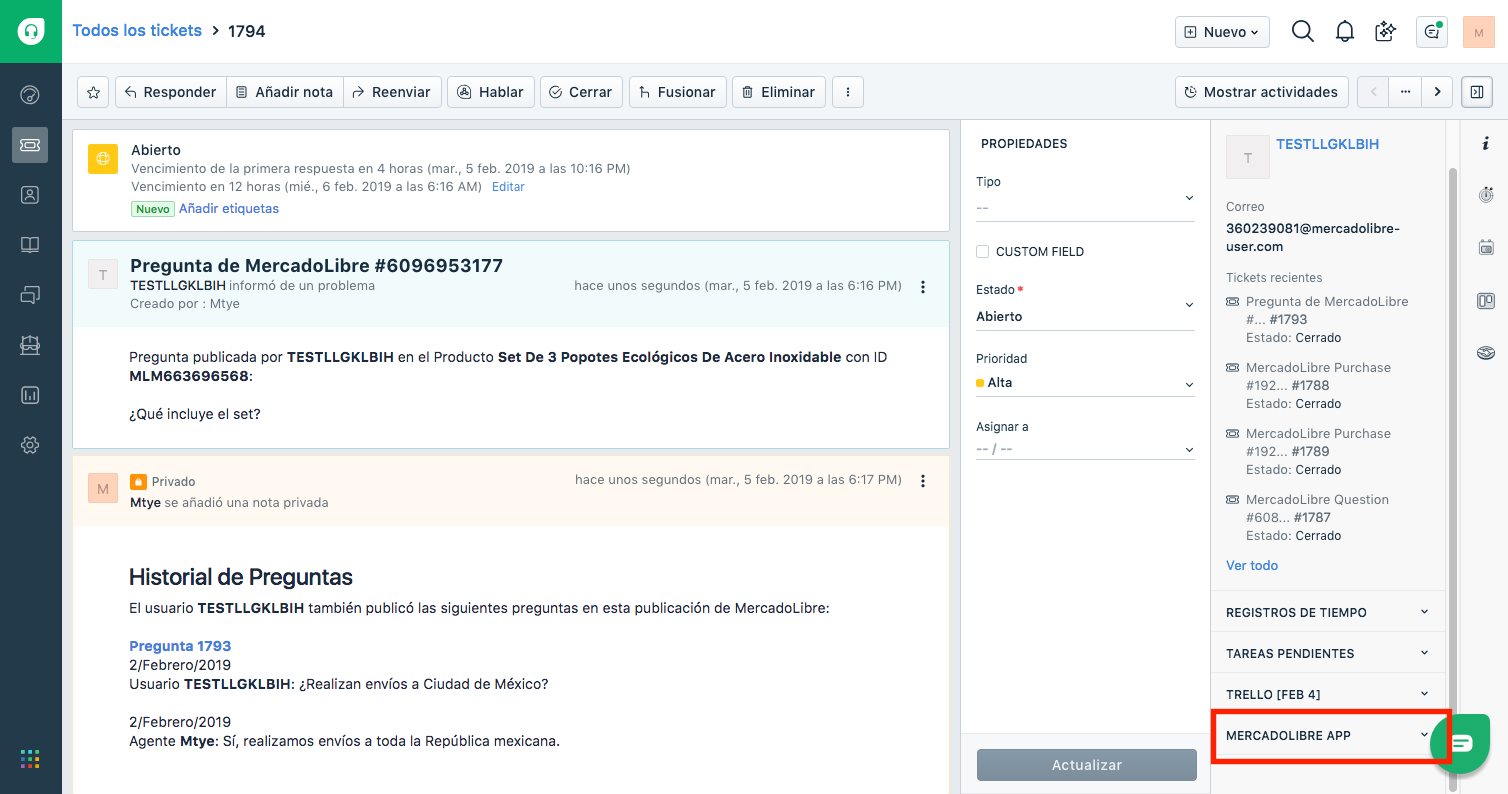 freshdesk mercadolibre