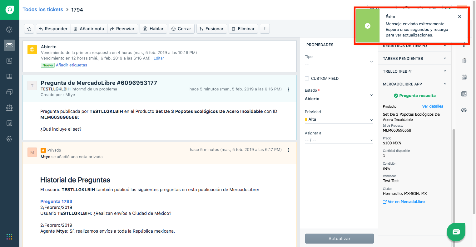 freshdesk mercadolibre