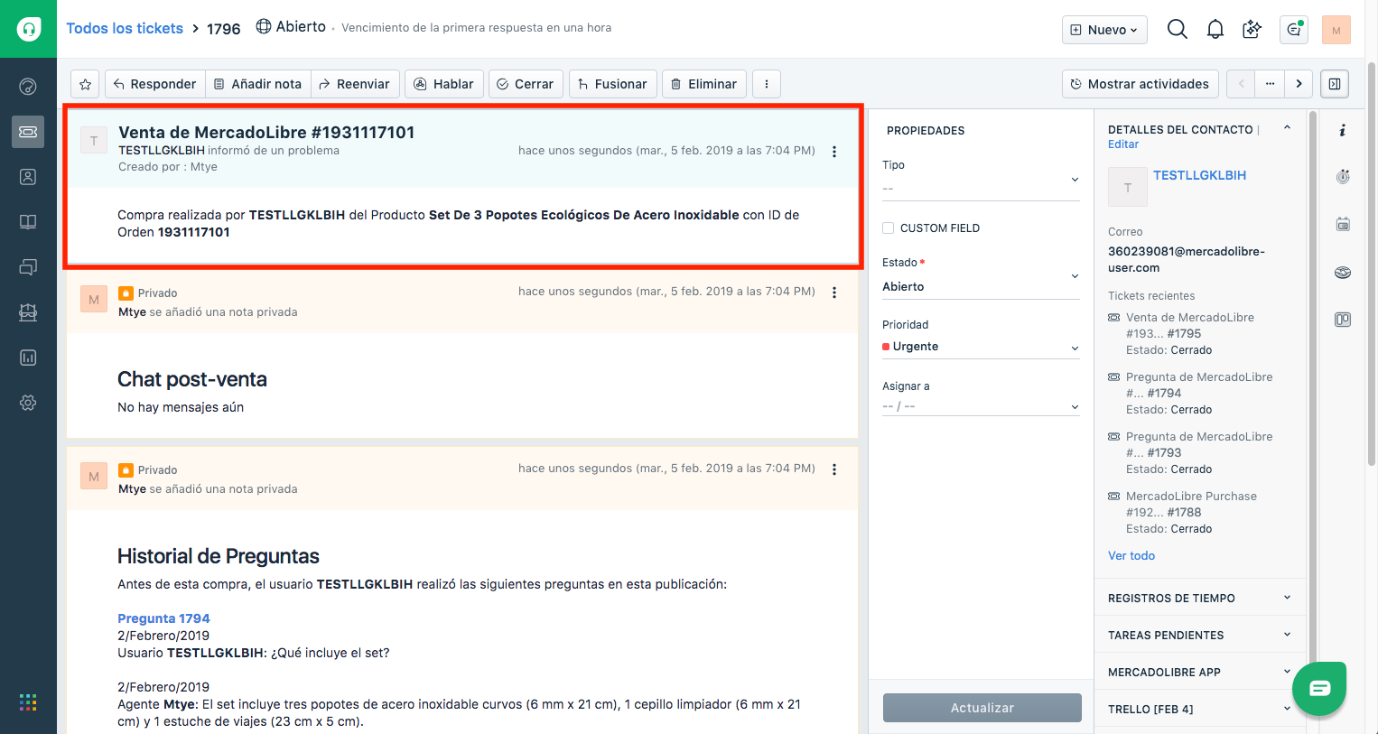 freshdesk mercadolibre