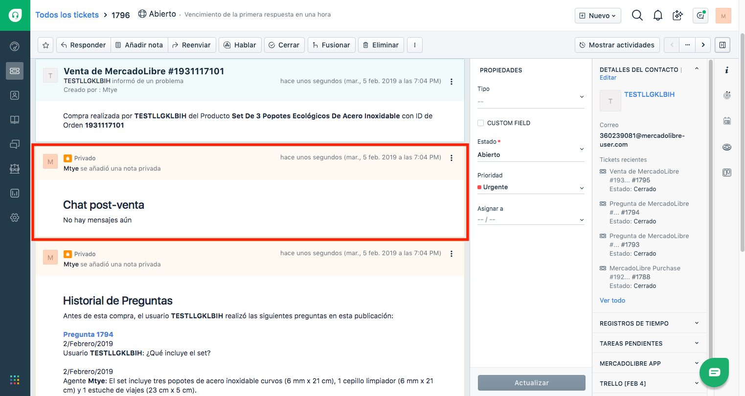 freshdesk mercadolibre