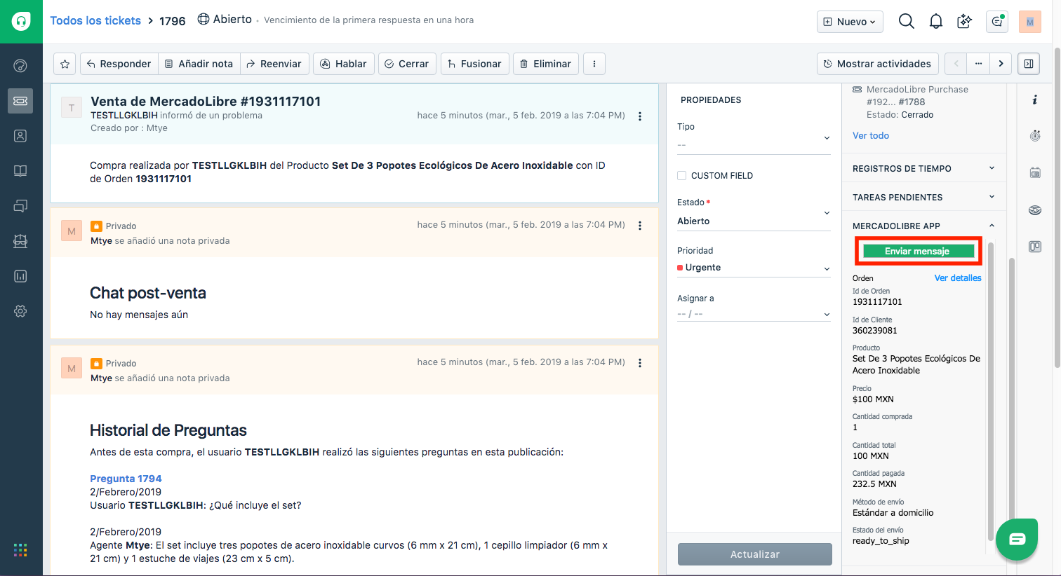 freshdesk mercadolibre