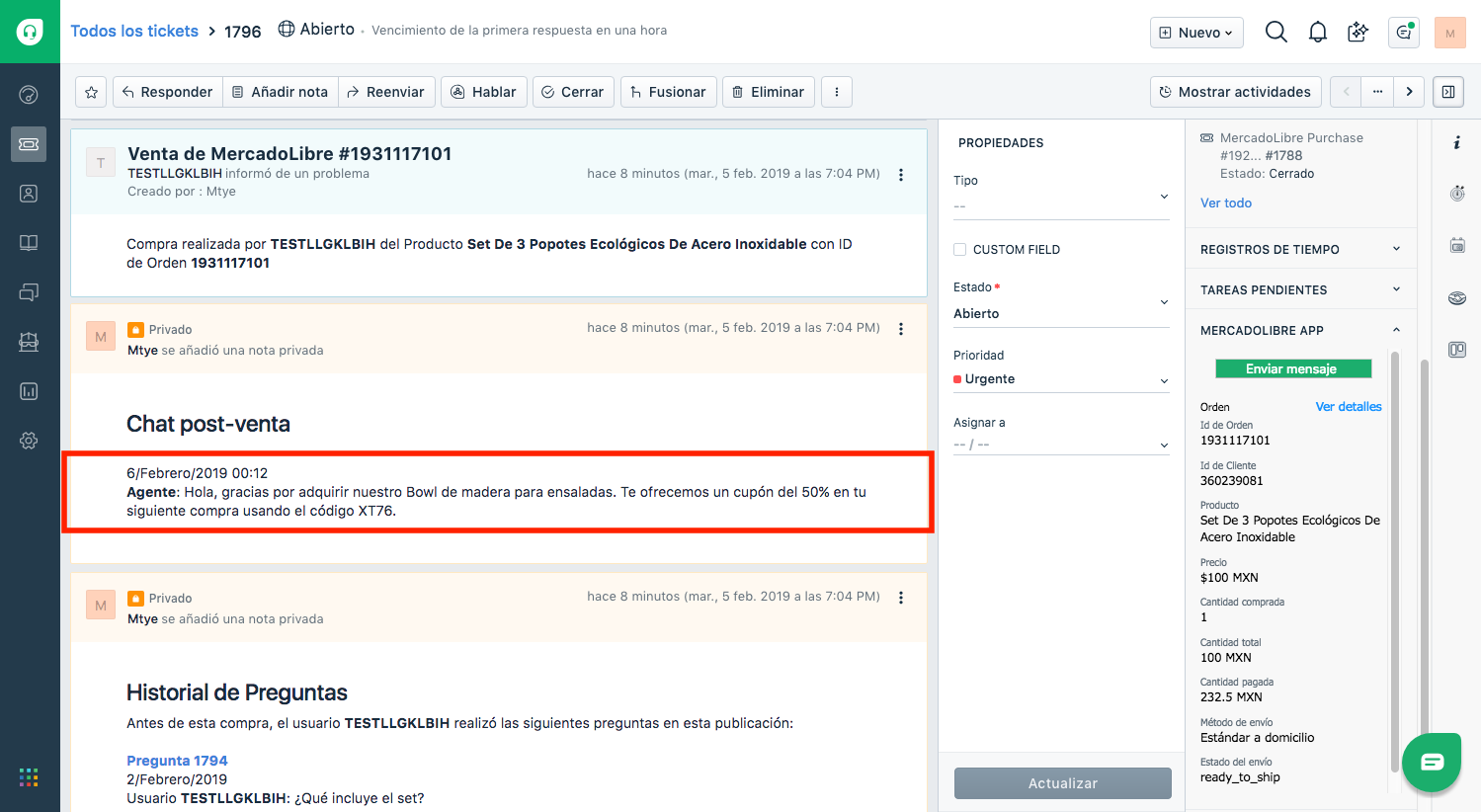 freshdesk mercadolibre