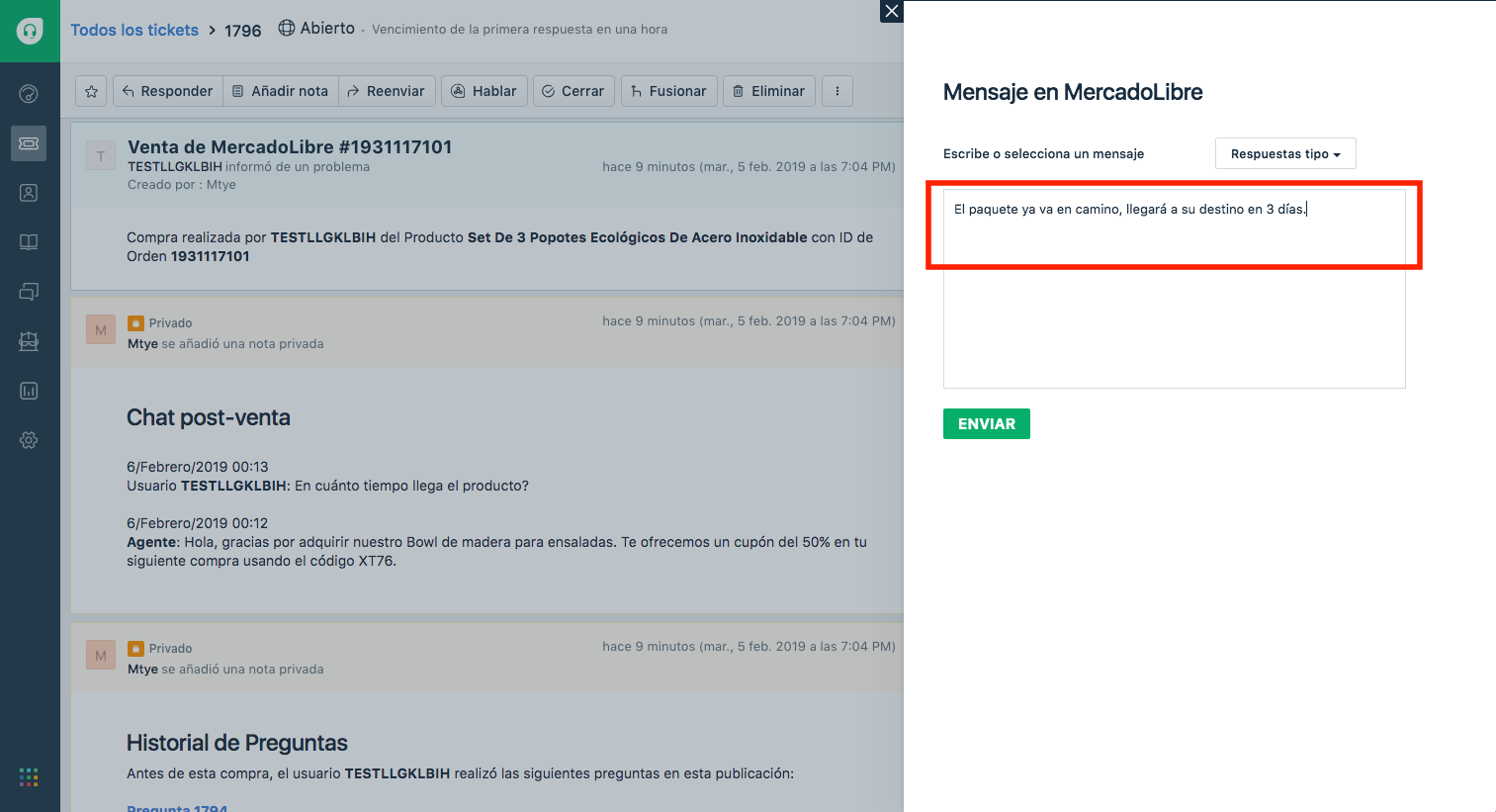 freshdesk mercadolibre