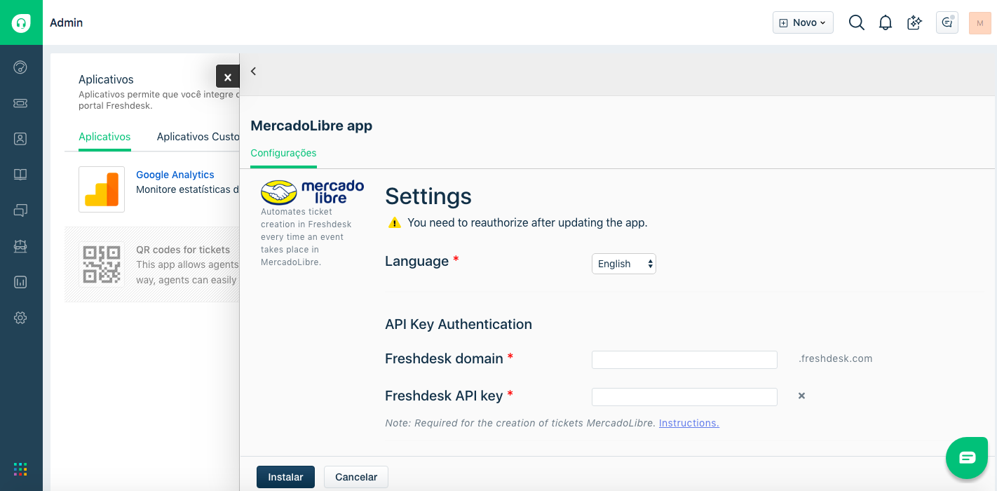 freshdesk mercadolivre