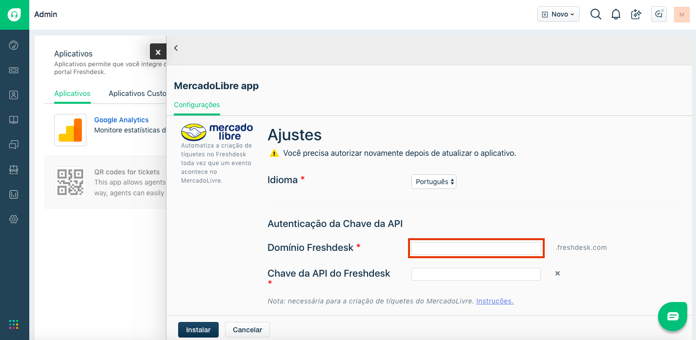 freshdesk mercadolivre