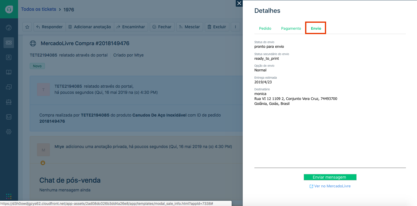 freshdesk mercadolivre