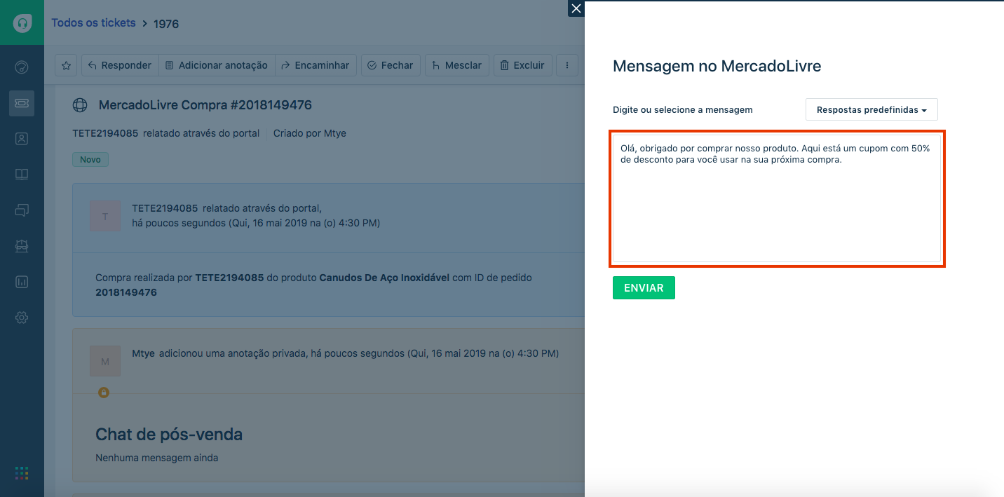 freshdesk mercadolivre