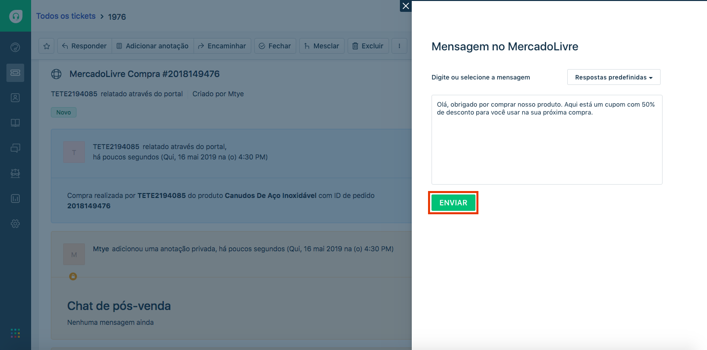 freshdesk mercadolivre